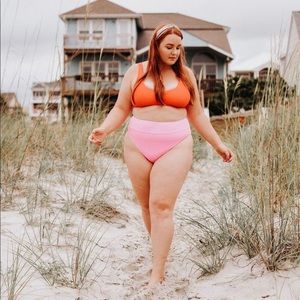 Two-toned Bikini Hot Pink + Coral